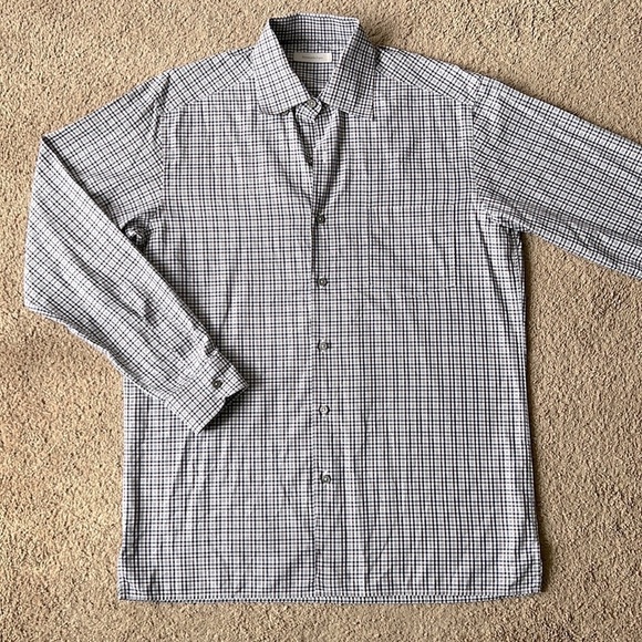 Ermenegildo Zegna Long Sleeve Button Down Red/Navy/Grey - Picture 1 of 7
